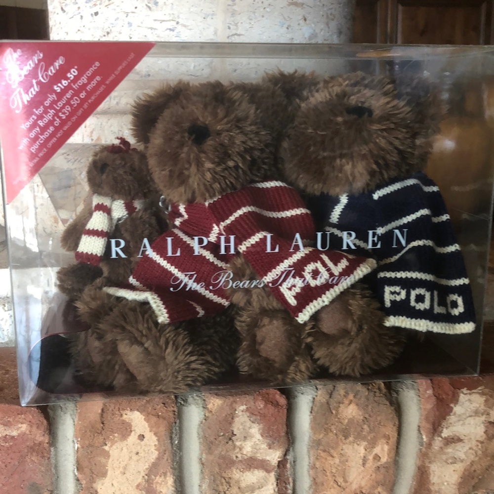 Adorable Ralph Lauren Bears that Care on a Red sled